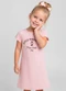 Select - Vestido Infantil Manga Curta Estampado Verde - variação: Rosa