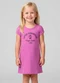 Select - Vestido Infantil Manga Curta Estampado Verde - variação: Rosa