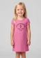 Select - Vestido Infantil Manga Curta Estampado Verde - variação: Rosa