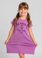 Select - Vestido Infantil Manga Curta Estampado Verde - variação: Roxo
