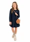 Duduka - Vestido Infantil Manga Longa Azul - variação: Azul