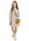 Duduka - Vestido Infantil Manga Longa Azul - variação: Bege