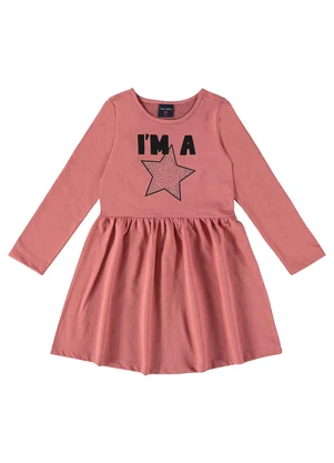 Guloseima - Vestido Infantil Manga Longa Rosa - GULOSEIMA
