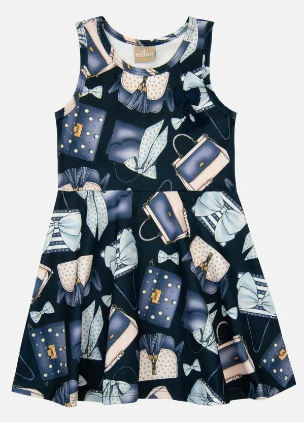 Milon - Vestido Infantil Marinho