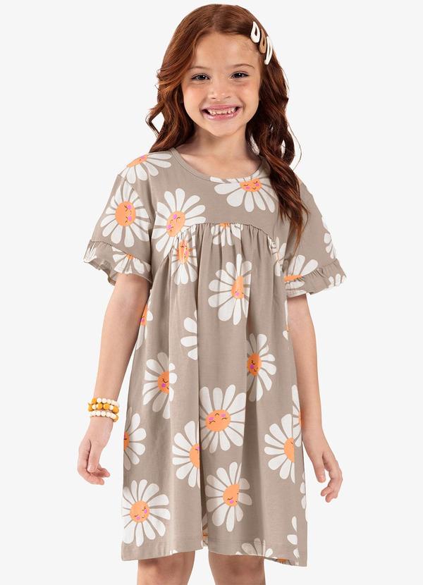 Rovi Kids - Vestido Infantil Marrom 1