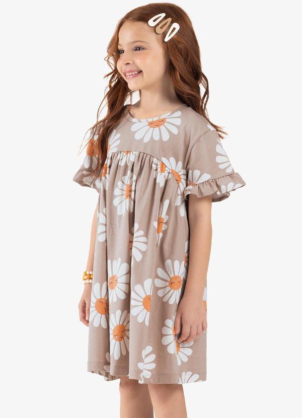 Rovi Kids - Vestido Infantil Marrom 4