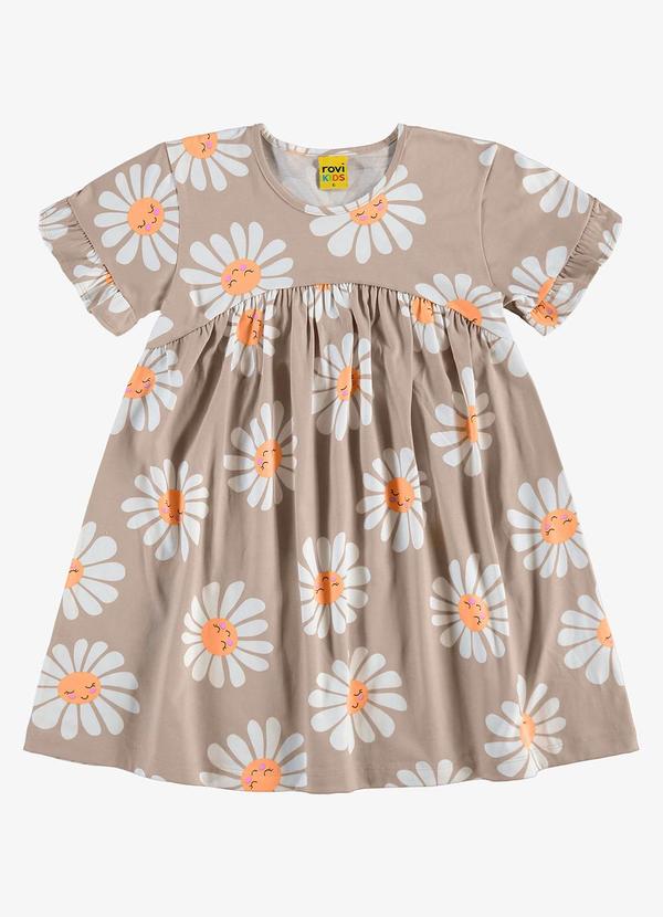 Rovi Kids - Vestido Infantil Marrom 5