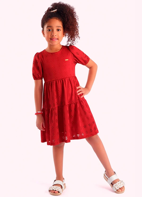 Duduka - Vestido Infantil Marrom