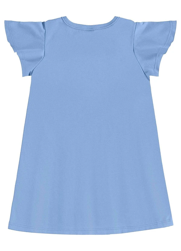 Bee Loop - Vestido Infantil Meia Malha Azul 2