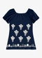 Rovi Kids - Vestido Infantil Meia Malha com Estampa Rosa - variação: Azul