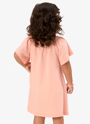 Rovi Kids - Vestido Infantil Meia Malha com Estampa Rosa - ROVI KIDS