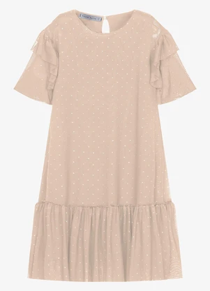 Trick Nick - Vestido Infantil Meia Malha Estampado Rosa - TRICK NICK