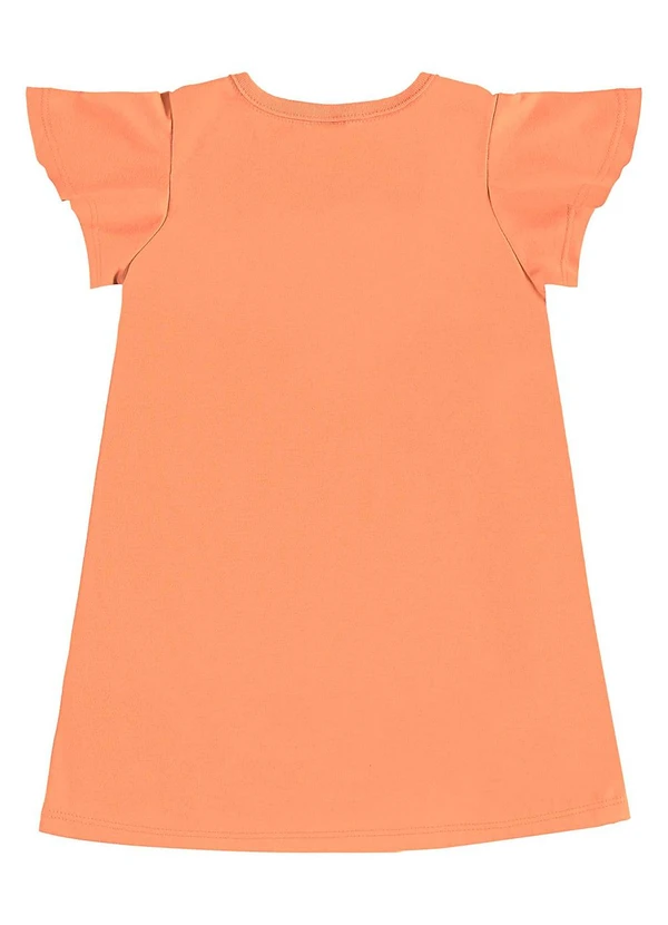 Bee Loop - Vestido Infantil Meia Malha Laranja 4