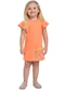 Bee Loop - Vestido Infantil Meia Malha Rosa - variação: Laranja