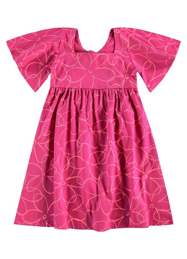 Rovi Kids - Vestido Infantil Meia Malha Rosa 5