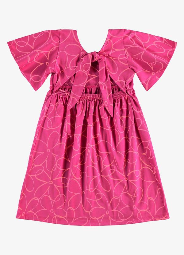 Rovi Kids - Vestido Infantil Meia Malha Rosa 6