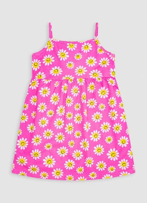 Turminha - Vestido Infantil Meia Malha Rosa - TURMINHA