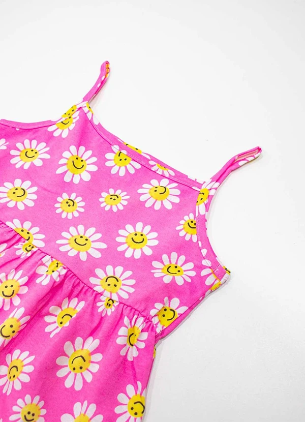 Turminha - Vestido Infantil Meia Malha Rosa 2