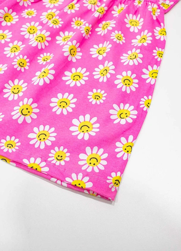 Turminha - Vestido Infantil Meia Malha Rosa 3