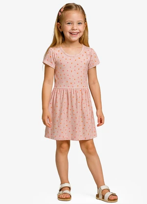 Select - Vestido Infantil Meia Malha Rosa - SELECT