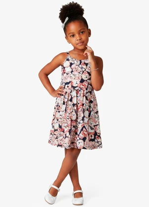 Select - Vestido Infantil Meia Malha Soft Touch Azul - SELECT