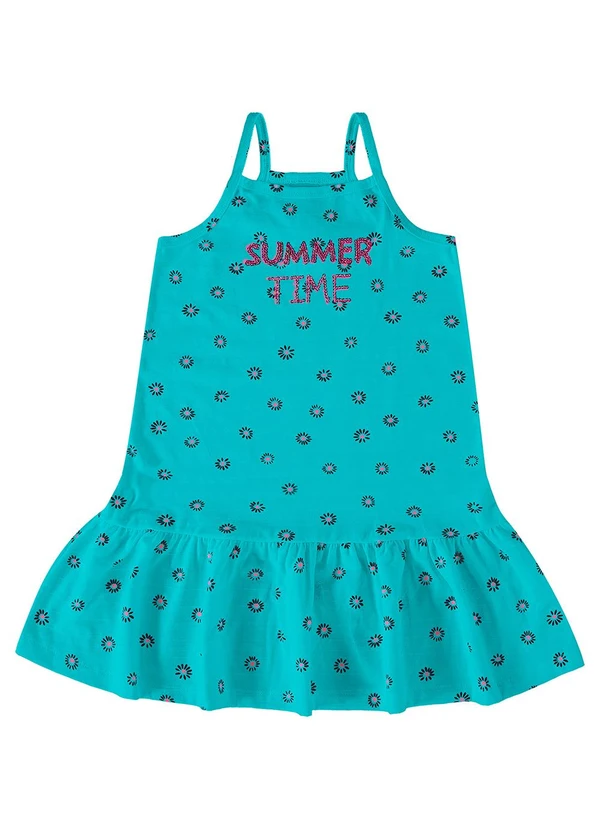 Rovi Kids - Vestido Infantil Meia Malha Verde