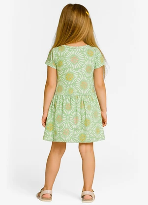 Select - Vestido Infantil Meia Malha Verde - SELECT