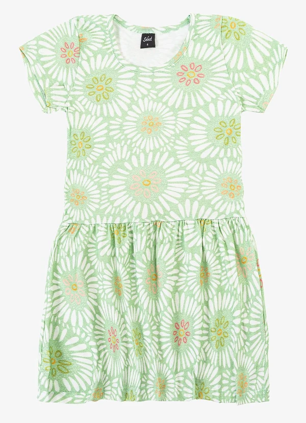 Select - Vestido Infantil Meia Malha Verde 3
