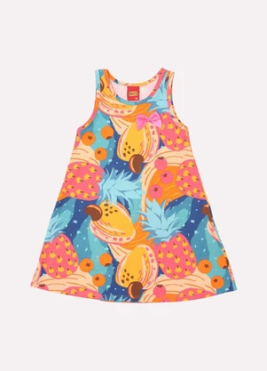 Kyly - Vestido Infantil Menina Abacaxi Amarelo - KYLY