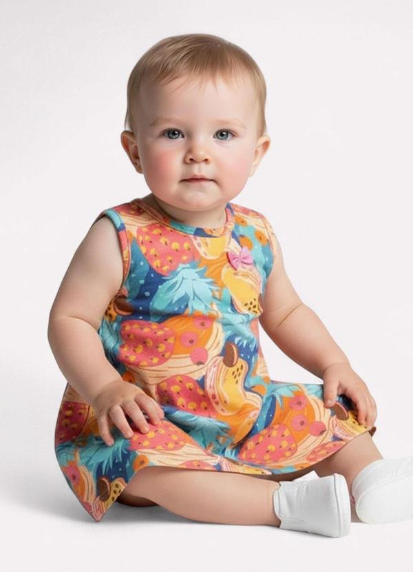 Kyly - Vestido Infantil Menina Abacaxi Amarelo 2