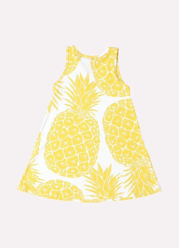 Kyly - Vestido Infantil Menina Abacaxi Branco 3