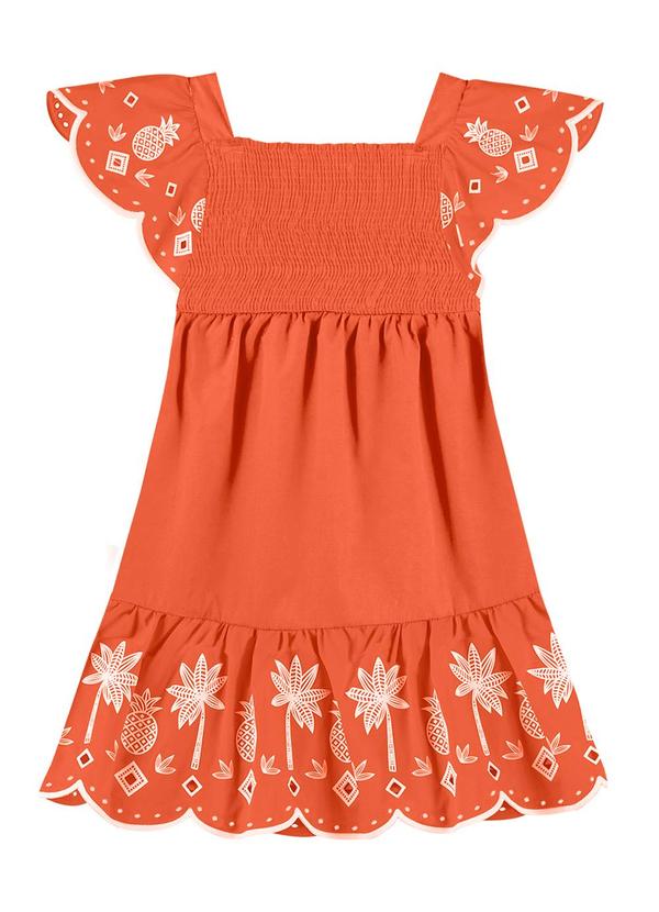 Nanai - Vestido Infantil Menina Abacaxi Laranja 2