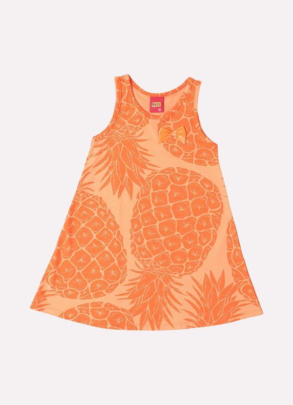 Kyly - Vestido Infantil Menina Abacaxi Laranja 2