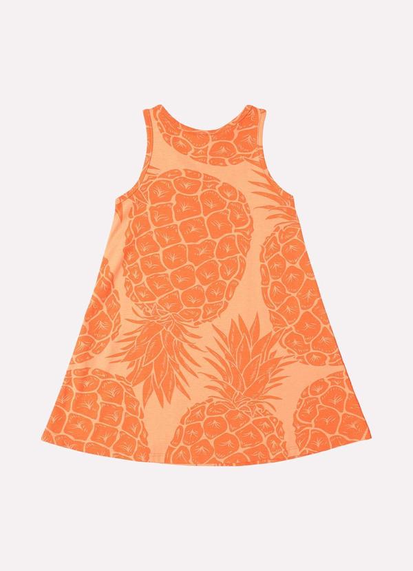 Kyly - Vestido Infantil Menina Abacaxi Laranja 3