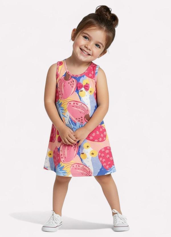 Kyly - Vestido Infantil Menina Abacaxi Rosa 2