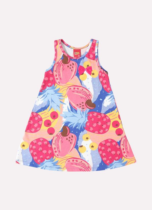Kyly - Vestido Infantil Menina Abacaxi Rosa 1