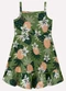 Kyly - Vestido Infantil Menina Abacaxi Bege - variação: Verde