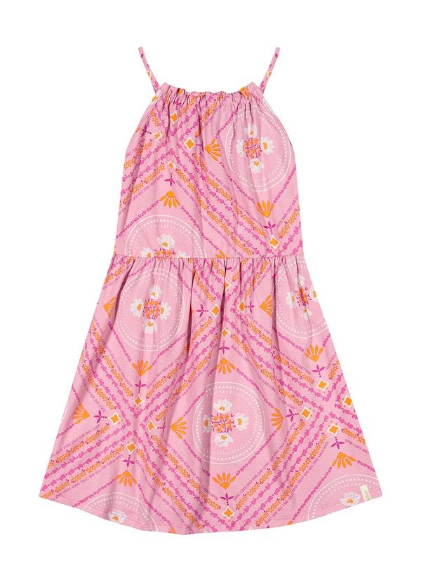 Elian - Vestido Infantil Menina Alcinhas Elian Rosa