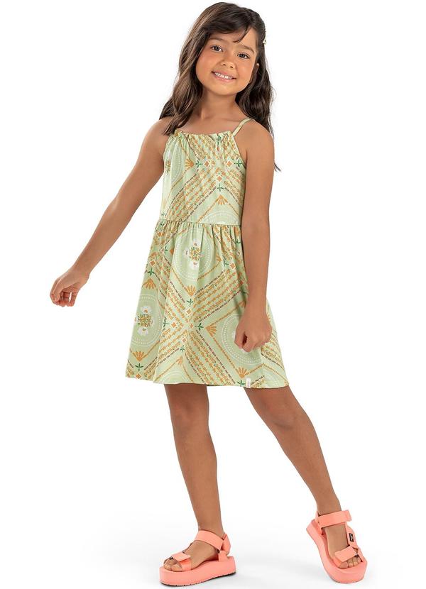 Elian - Vestido Infantil Menina Alcinhas Elian Verde