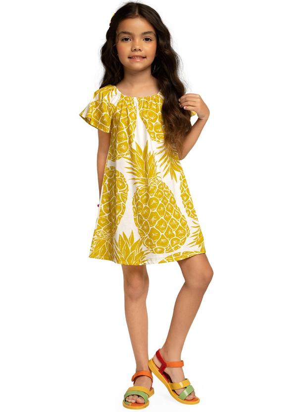 Nanai - Vestido Infantil Menina Amarelo
