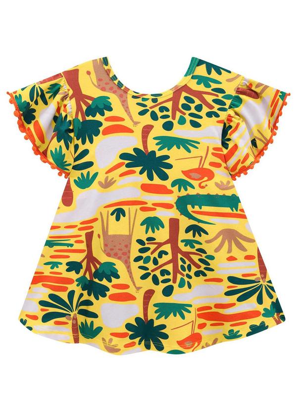 Nanai - Vestido Infantil Menina Amarelo