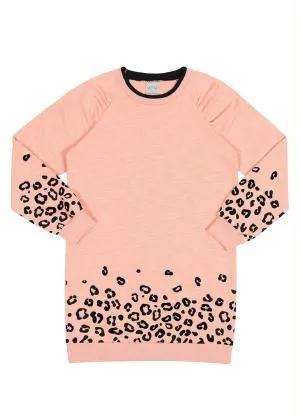 Alakazoo - Vestido Infantil Menina Animal Print Laranja - ALAKAZOO