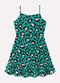 Kyly - Vestido Infantil Menina Animal Print Cinza - variação: Verde