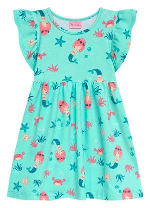 Duduka - Vestido Infantil Menina Azul - DUDUKA