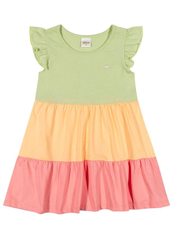 Elian - Vestido Infantil Menina Babado Elian Verde 2