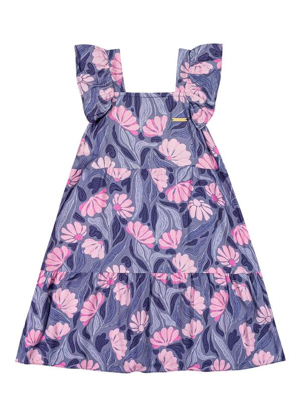 Colorittá - Vestido Infantil Menina Babados Colorittá Azul