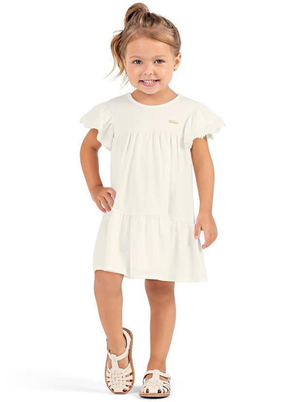Colorittá - Vestido Infantil Menina Babados Colorittá Bege
