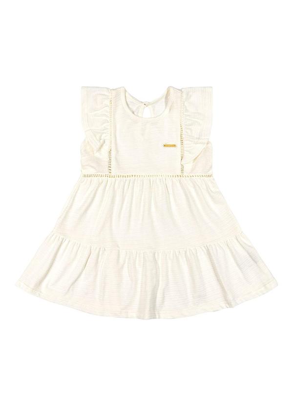 Colorittá - Vestido Infantil Menina Babados Colorittá Bege