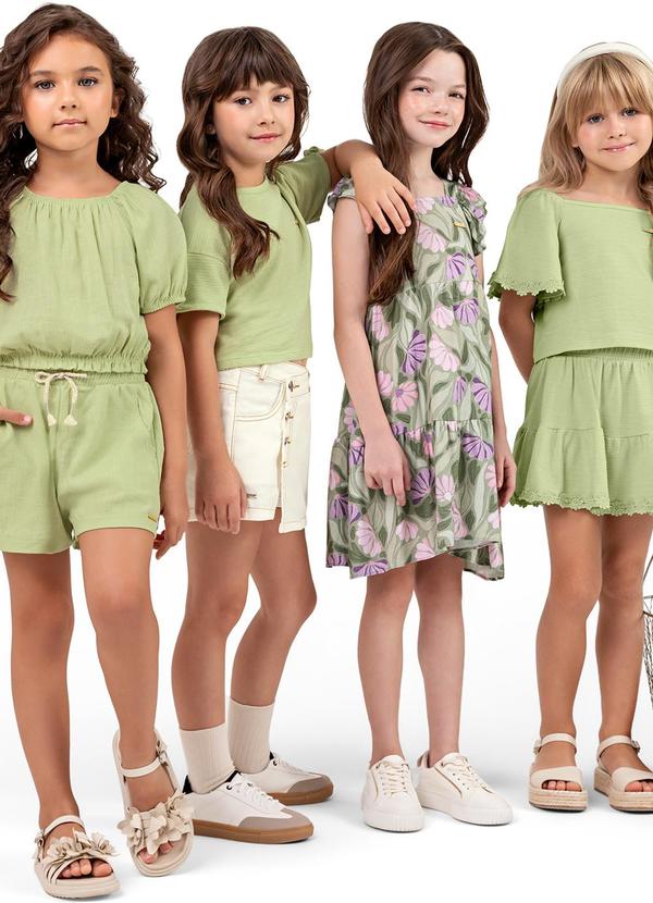 Colorittá - Vestido Infantil Menina Babados Colorittá Verde 3