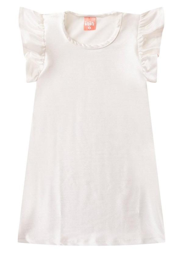 Rosa Azul - Vestido Infantil Menina Básico Iaia Branco 3